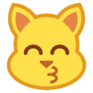 HTC kissing cat face with closed eyes emoji image