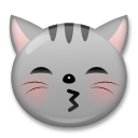 LG kissing cat face with closed eyes emoji image