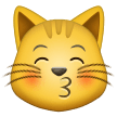 Samsung kissing cat face with closed eyes emoji image