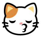 SoftBank kissing cat face with closed eyes emoji image
