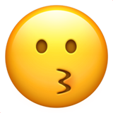 IOS/Apple kissing face emoji image