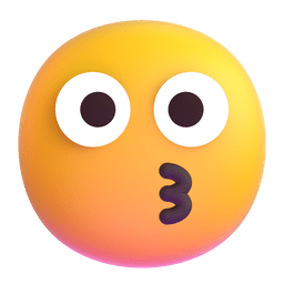 Microsoft Teams kissing face emoji image