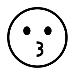 Noto Emoji Font kissing face emoji image