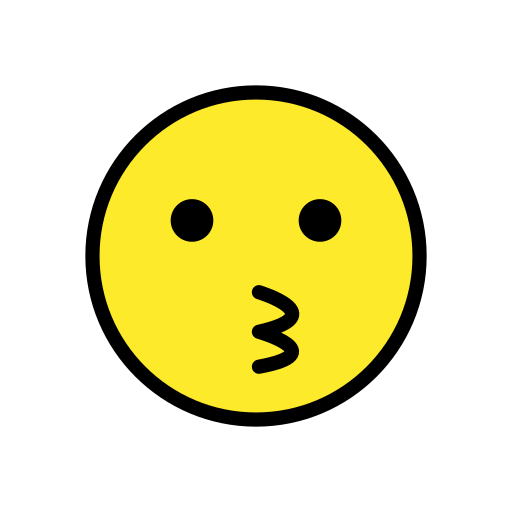 Openmoji kissing face emoji image