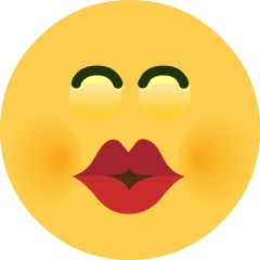 Skype kissing face emoji image