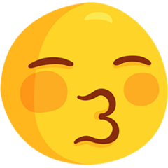 Facebook Messenger kissing face with closed eyes emoji image