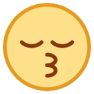 HTC kissing face with closed eyes emoji image