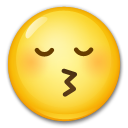 LG kissing face with closed eyes emoji image