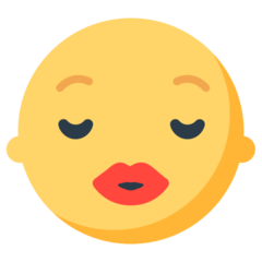 Mozilla kissing face with closed eyes emoji image