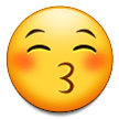 Samsung kissing face with closed eyes emoji image