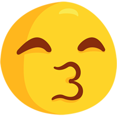 Facebook Messenger kissing face with smiling eyes emoji image