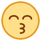 HTC kissing face with smiling eyes emoji image