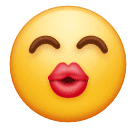 Huawei kissing face with smiling eyes emoji image