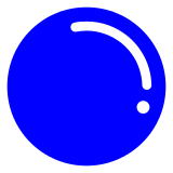 Docomo large blue circle emoji image