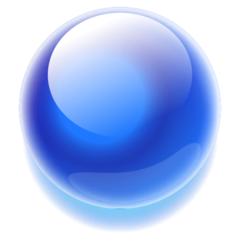 Emojidex large blue circle emoji image