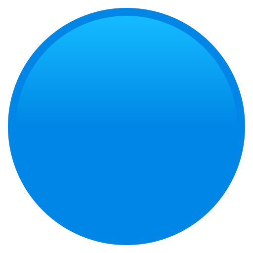 JoyPixels large blue circle emoji image