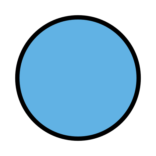 Openmoji large blue circle emoji image