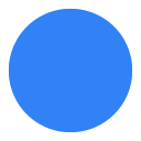 Toss large blue circle emoji image