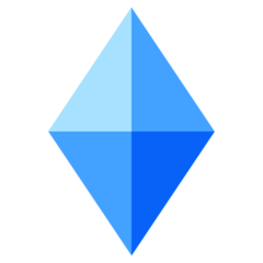 Emojidex large blue diamond emoji image
