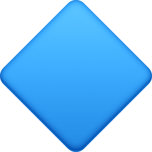 Facebook large blue diamond emoji image