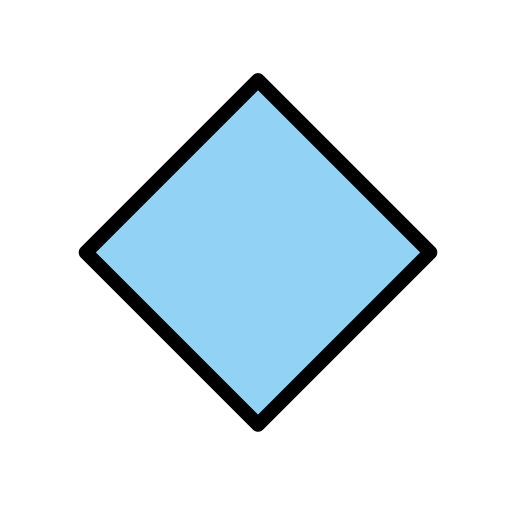 Openmoji large blue diamond emoji image
