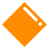 Docomo large orange diamond emoji image