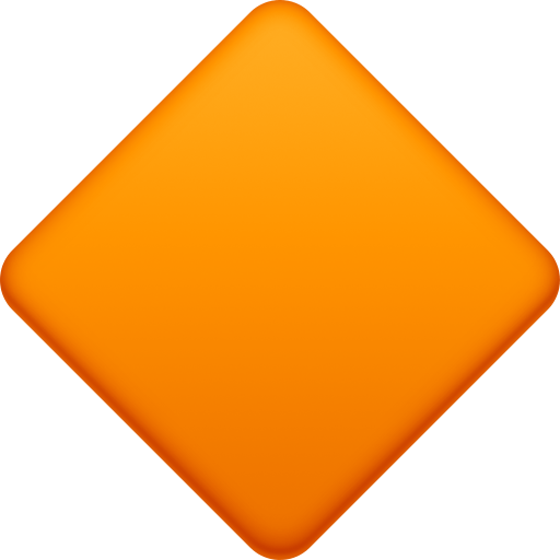 Facebook large orange diamond emoji image