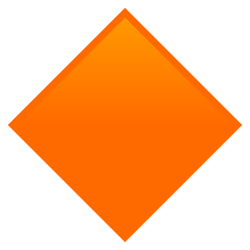 JoyPixels large orange diamond emoji image