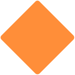 Mozilla large orange diamond emoji image