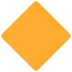 Twitter large orange diamond emoji image