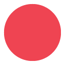 Toss large red circle emoji image