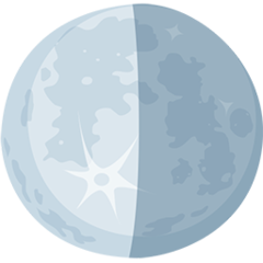 Facebook Messenger last quarter moon symbol emoji image