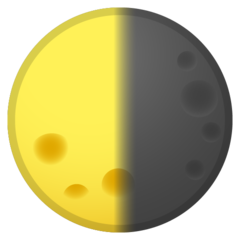 Google last quarter moon symbol emoji image