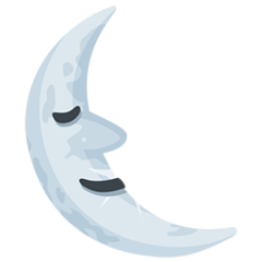 Facebook Messenger last quarter moon with face emoji image