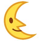 HTC last quarter moon with face emoji image
