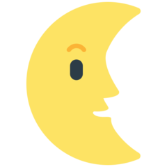 Mozilla last quarter moon with face emoji image