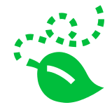 Docomo leaf fluttering in wind emoji image