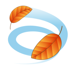Emojidex leaf fluttering in wind emoji image