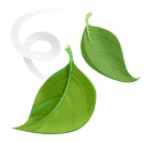 Huawei leaf fluttering in wind emoji image