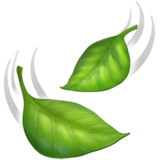 IOS/Apple leaf fluttering in wind emoji image