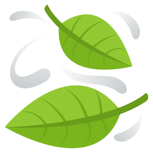 JoyPixels leaf fluttering in wind emoji image
