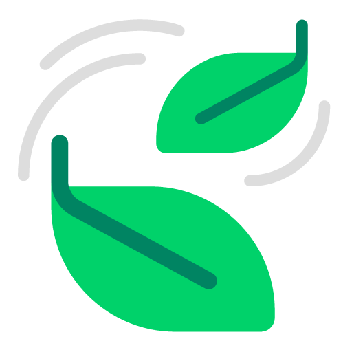 Microsoft leaf fluttering in wind emoji image