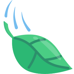 Skype leaf fluttering in wind emoji image