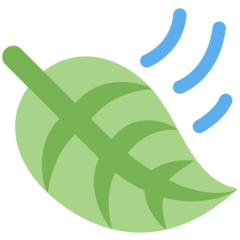 Twitter leaf fluttering in wind emoji image