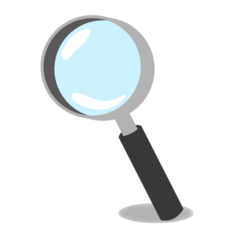 Emojidex left-pointing magnifying glass emoji image
