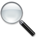 LG left-pointing magnifying glass emoji image
