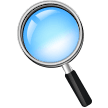 Samsung left-pointing magnifying glass emoji image