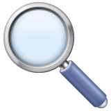 Whatsapp left-pointing magnifying glass emoji image