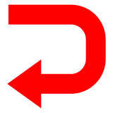 Docomo leftwards arrow with hook emoji image