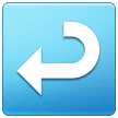 Samsung leftwards arrow with hook emoji image